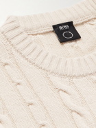 Hugo Boss - Recycled Cable-Knit Sweater - Neutrals