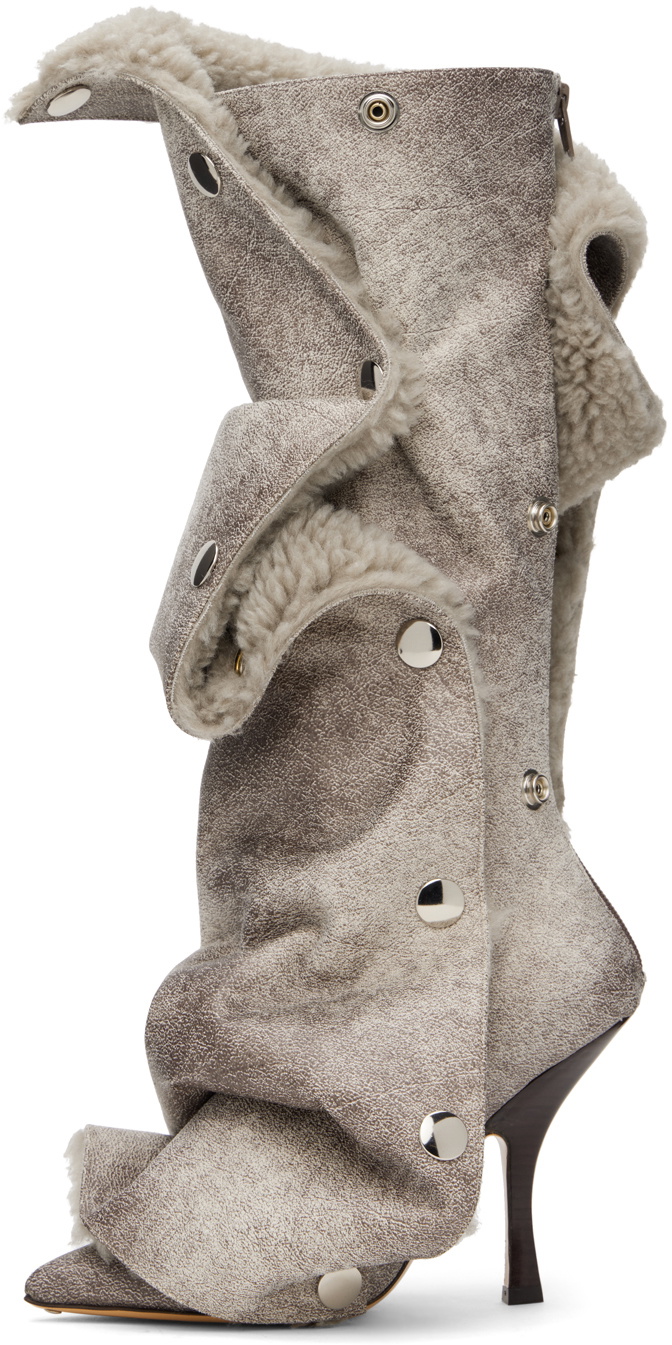 Y/Project Gray Snap Boots