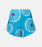 Cala de la Cruz Bahamas floral linen shorts