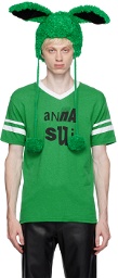 Anna Sui SSENSE Exclusive Green Bunny Beanie
