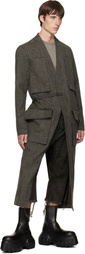 Rick Owens Brown Tower Lab Coat