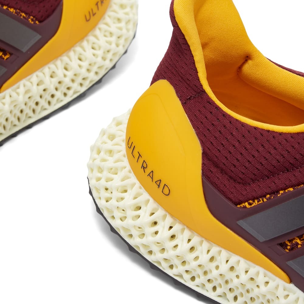 Adidas Men's Ultra 4D Sneakers in Maroon/Core Black/Gold adidas