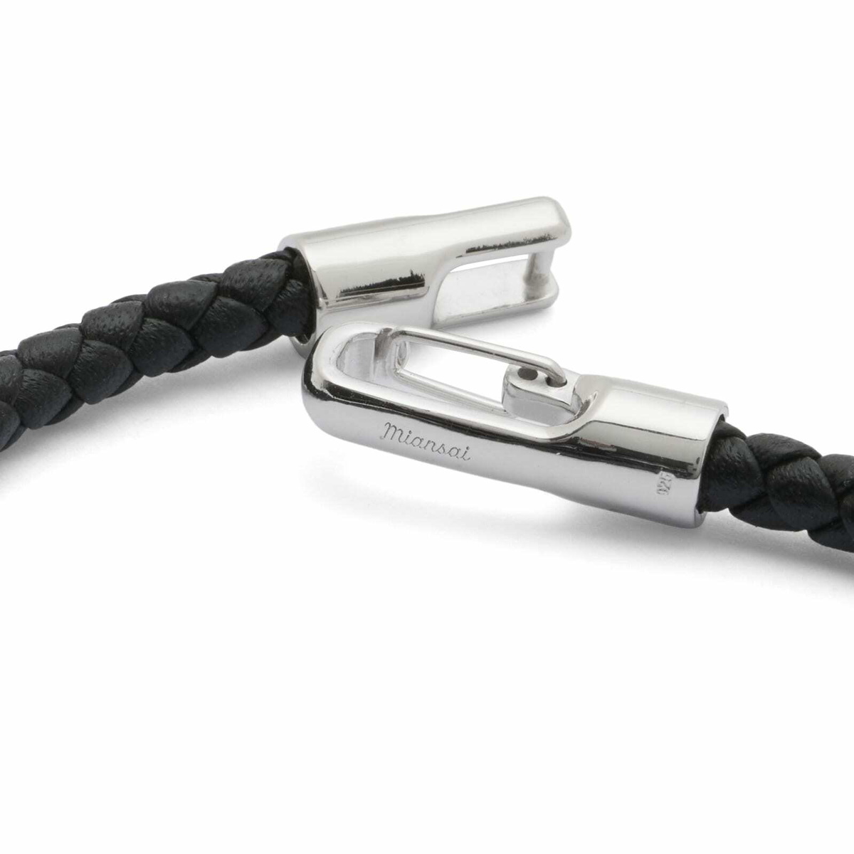Miansai Men's Ames Braided Leather Bracelet in Black