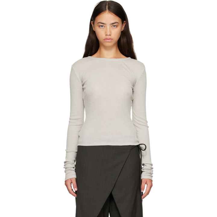 Photo: St. Agni Off-White Baby Wool Long Sleeve T-shirt
