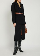 Gabriela Hearst Morelos Wool Midi Skirt Black