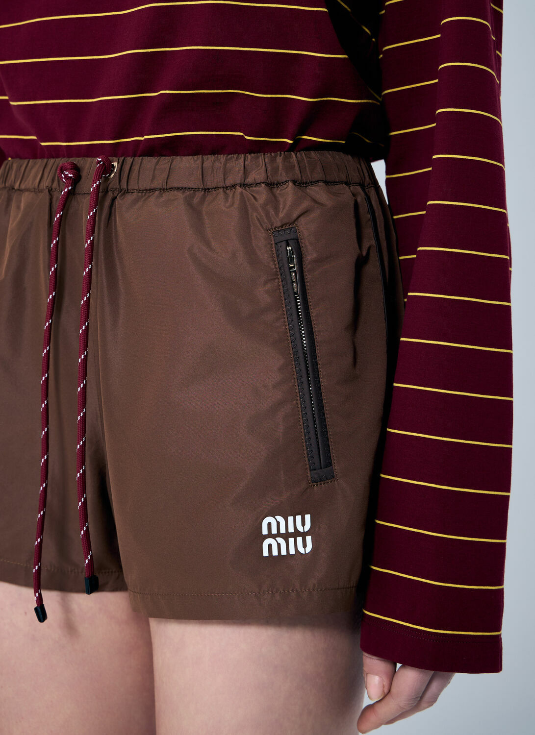 Miu Miu Tec Canvas Shorts