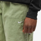 Nike Men's Life Double Knee Pant in Oil Green/White