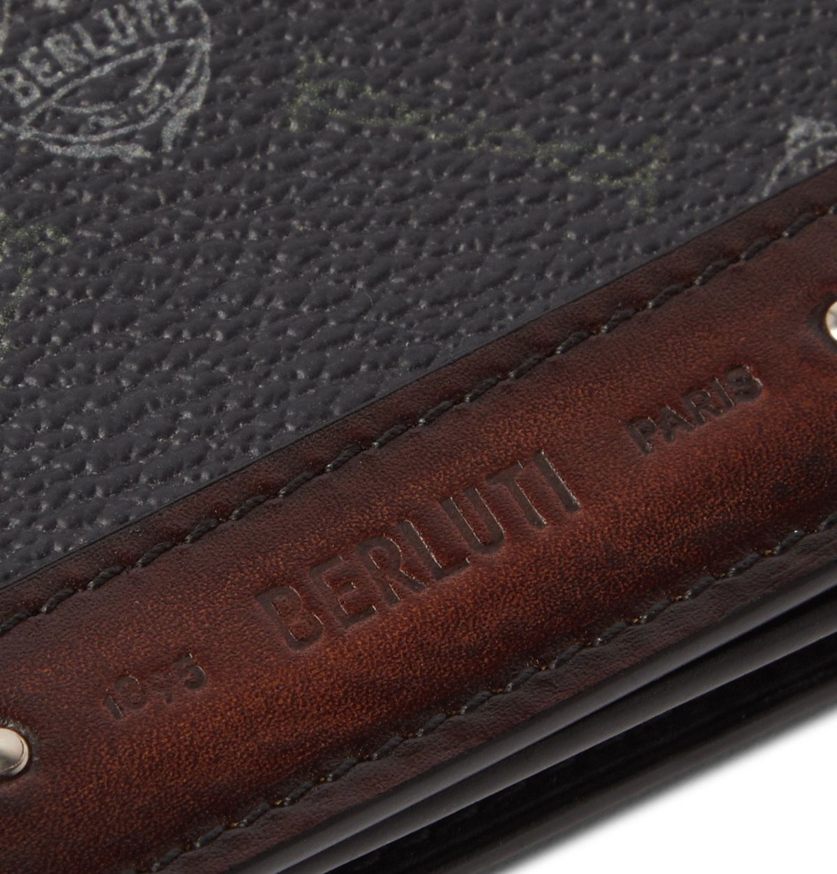 Berluti - Imbuia Printed Full-Grain and Burnished Leather Wallet