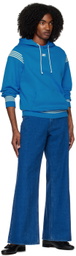 Wales Bonner Blue Solo Hoodie