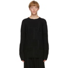 Comme des Garcons Homme Plus Black Patterned Worsted Yarn Sweater