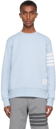 Thom Browne Blue Double-Face Relaxed-Fit 4-Bar Sweatshirt