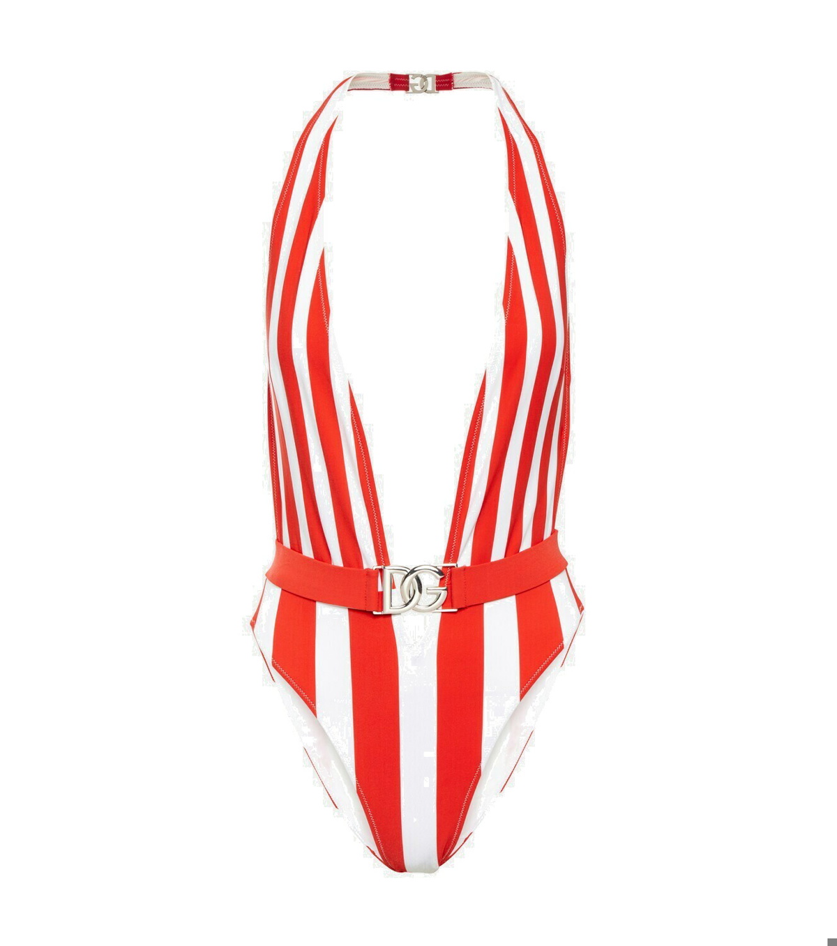 Dolce&Gabbana Portofino striped halterneck swimsuit Dolce & Gabbana