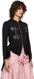 Chopova Lowena Black Knot Ear Hoodie