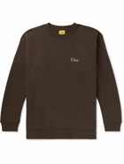 DIME - Logo-Embroidered Cotton-Jersey Sweatshirt - Brown