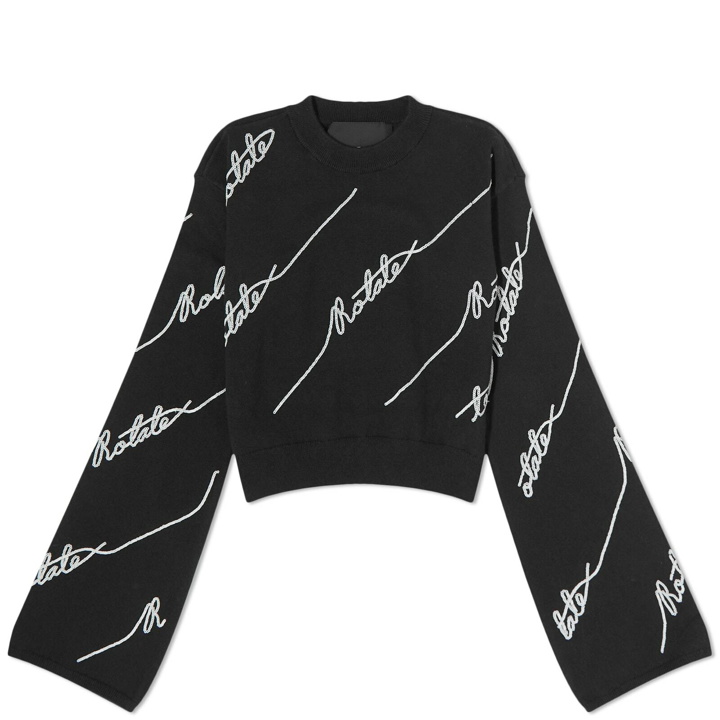 Photo: Rotate Women's Sequin Logo Sweater in Black