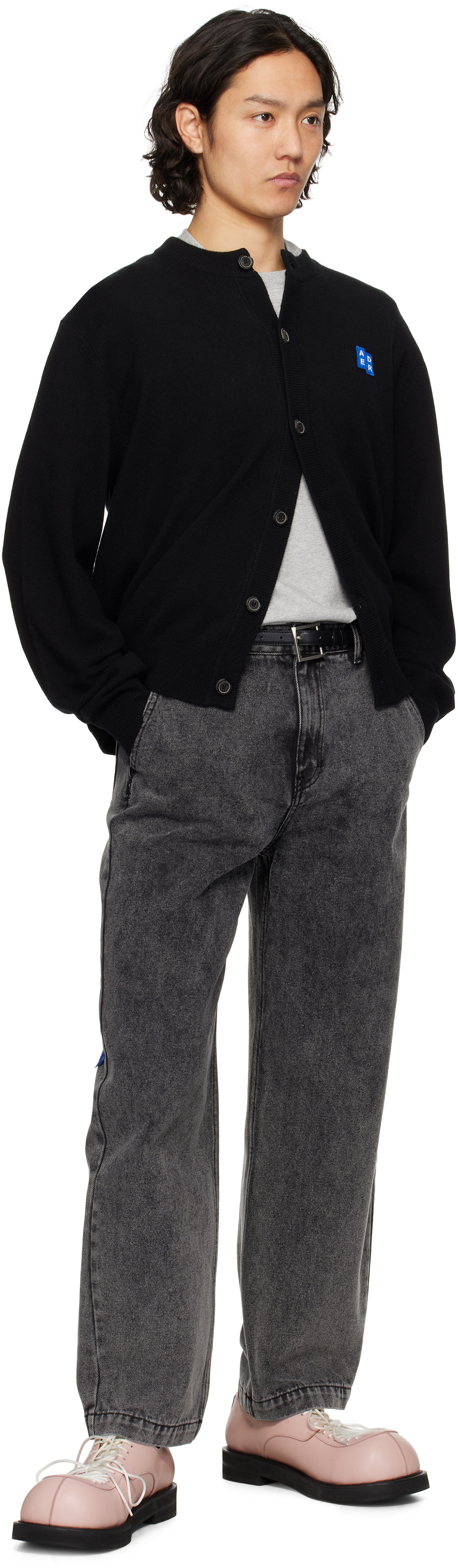 ADER error Black Sig; TRS Tag 02 Cardigan