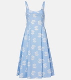 Marni Floral cotton midi dress