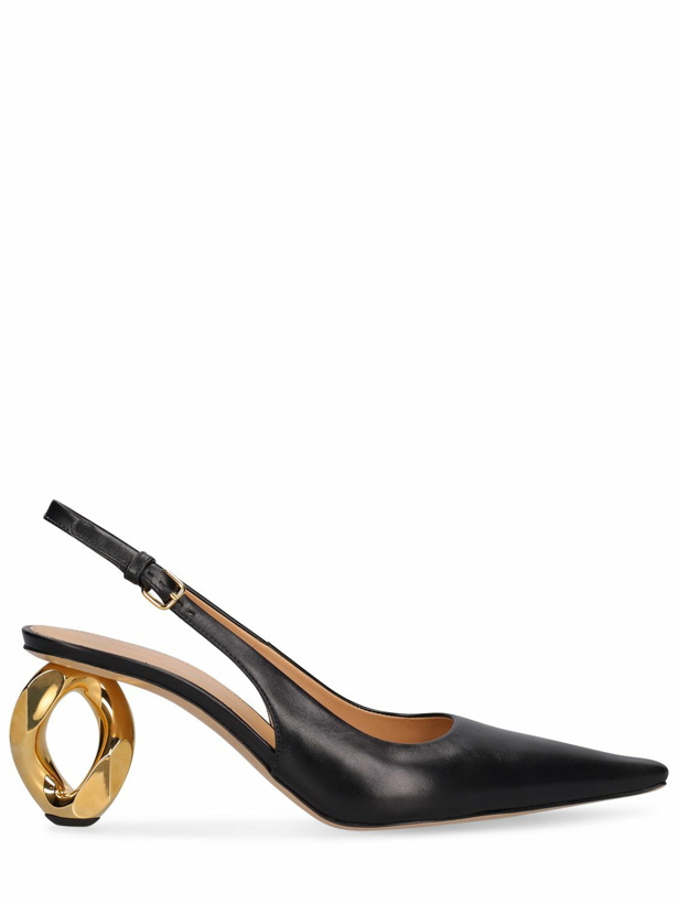 Photo: JW ANDERSON - 80mm Chain Leather Slingback Pumps