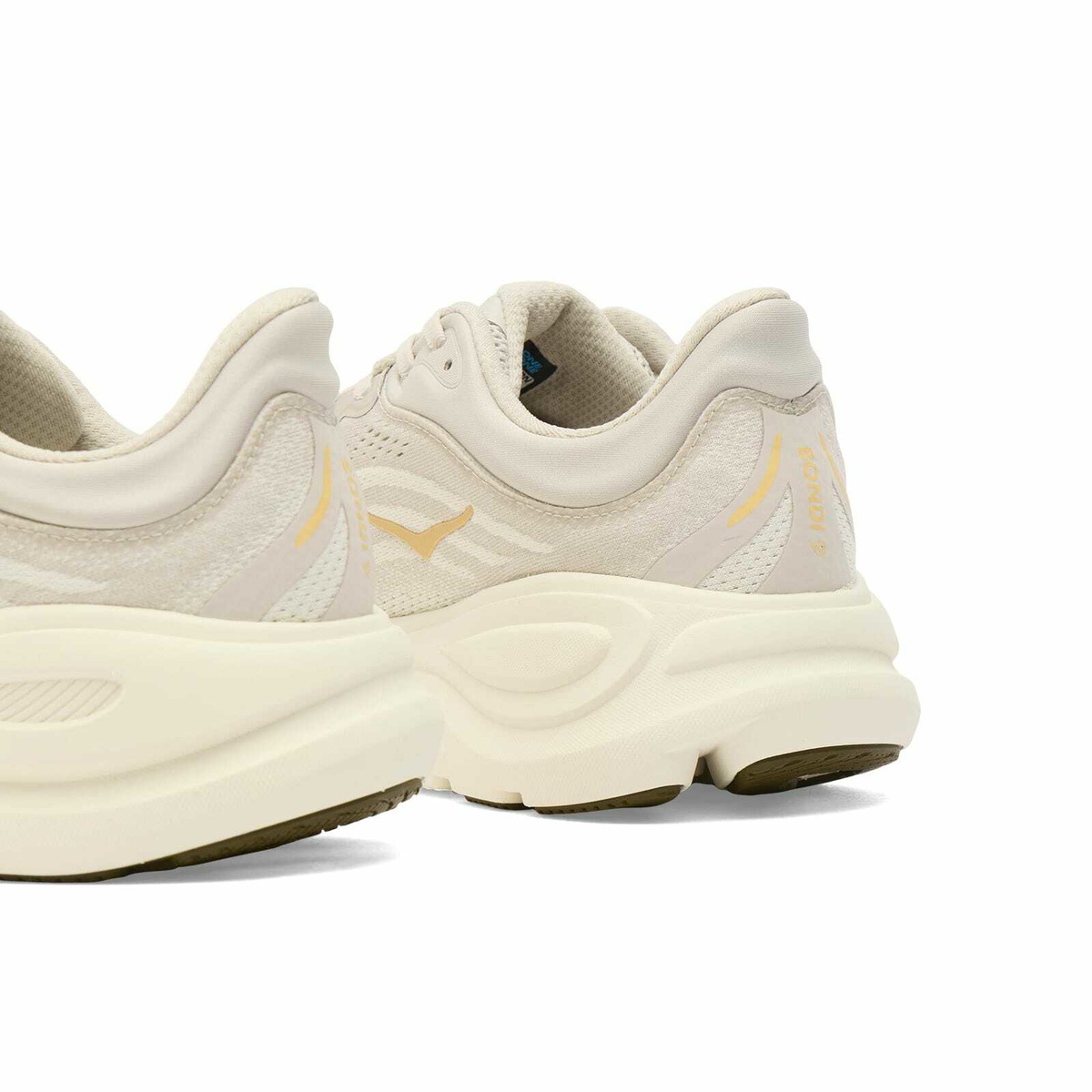 Hoka One One Women's Bondi 9 Sneaker in River Rock Grey/Alabaster
