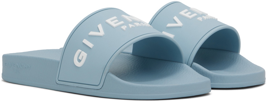 Givenchy Blue Slide Flat Pool Slides