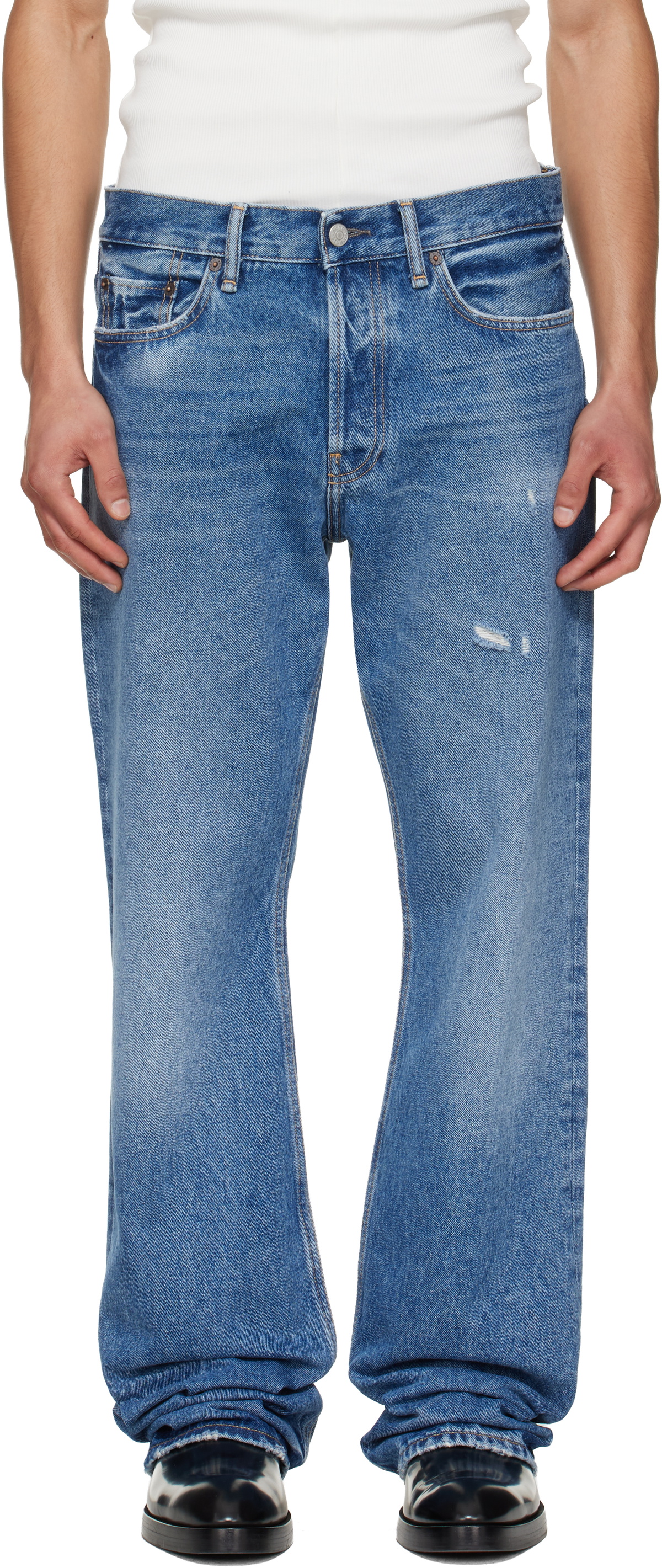 Acne Studios - 1999 Carver Straight-Leg Distressed Jeans - Blue