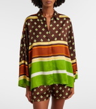 Faithfull Cora printed satin shirt