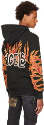 Palm Angels Black Graffiti Flames Hoodie