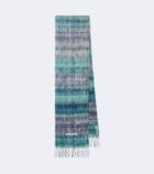 Acne Studios Fringed mohair and wool-blend scarf