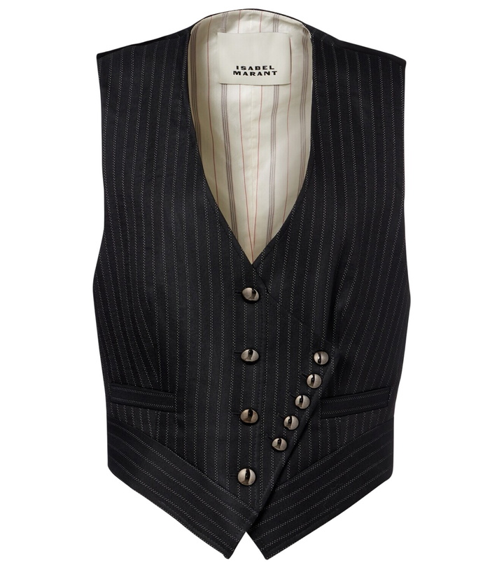 Photo: Isabel Marant Nicky pinstripe wool-blend vest