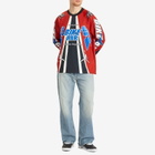 Air Jordan x Nigel Sylvester M J Bike Jersey in Cinnabar/Black/Lyon Blue