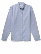 Oliver Spencer - Brook Button-Down Collar Birdseye Organic Cotton Shirt - Blue