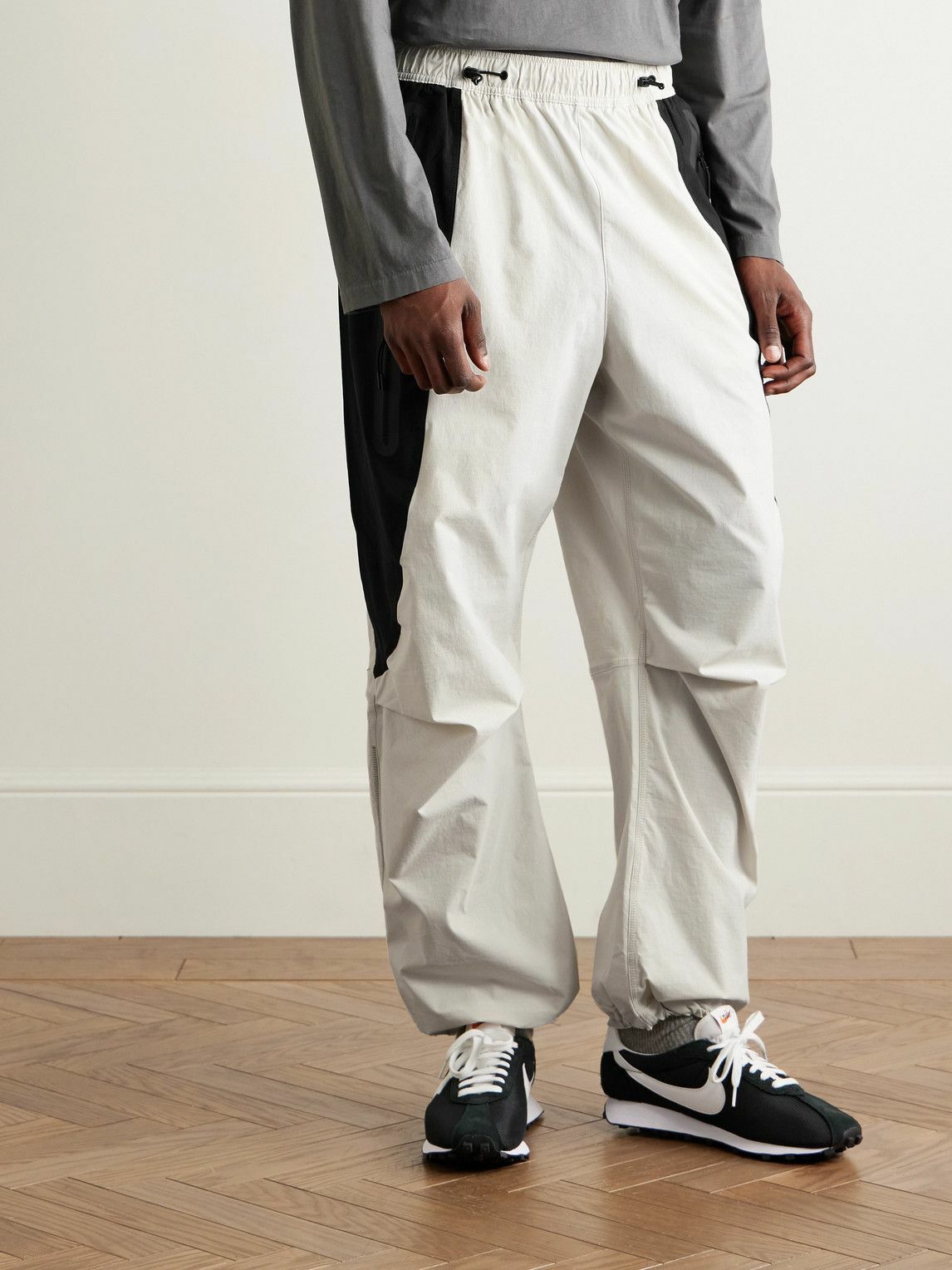 Nike - Tech Colour-Block Dri-FIT Track Pants - Neutrals