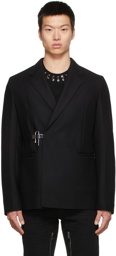 Givenchy Black Wool Padlock Blazer
