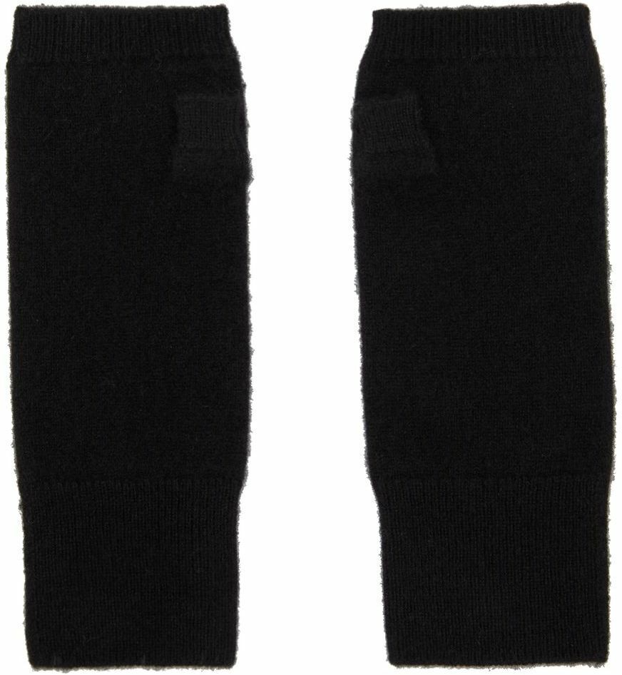 Frenckenberger SSENSE Exclusive Black Cashmere Mittens