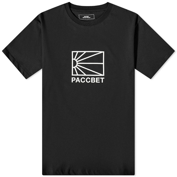 Photo: PACCBET Men's Sun Logo T-Shirt in Black
