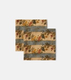 The House of Lyria Banksia set of 2 floral linen napkins