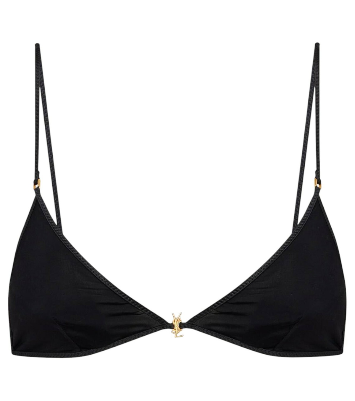 Saint Laurent Monogram Panties In Tulle Jersey Saint Laurent