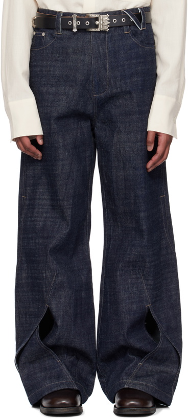 Photo: NULLUS Blue Intertwined Structure Selvedge Jeans