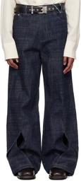 NULLUS Blue Intertwined Structure Selvedge Jeans