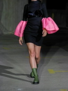 MARQUES'ALMEIDA Jersey & Ruffled Taffeta Mini Dress