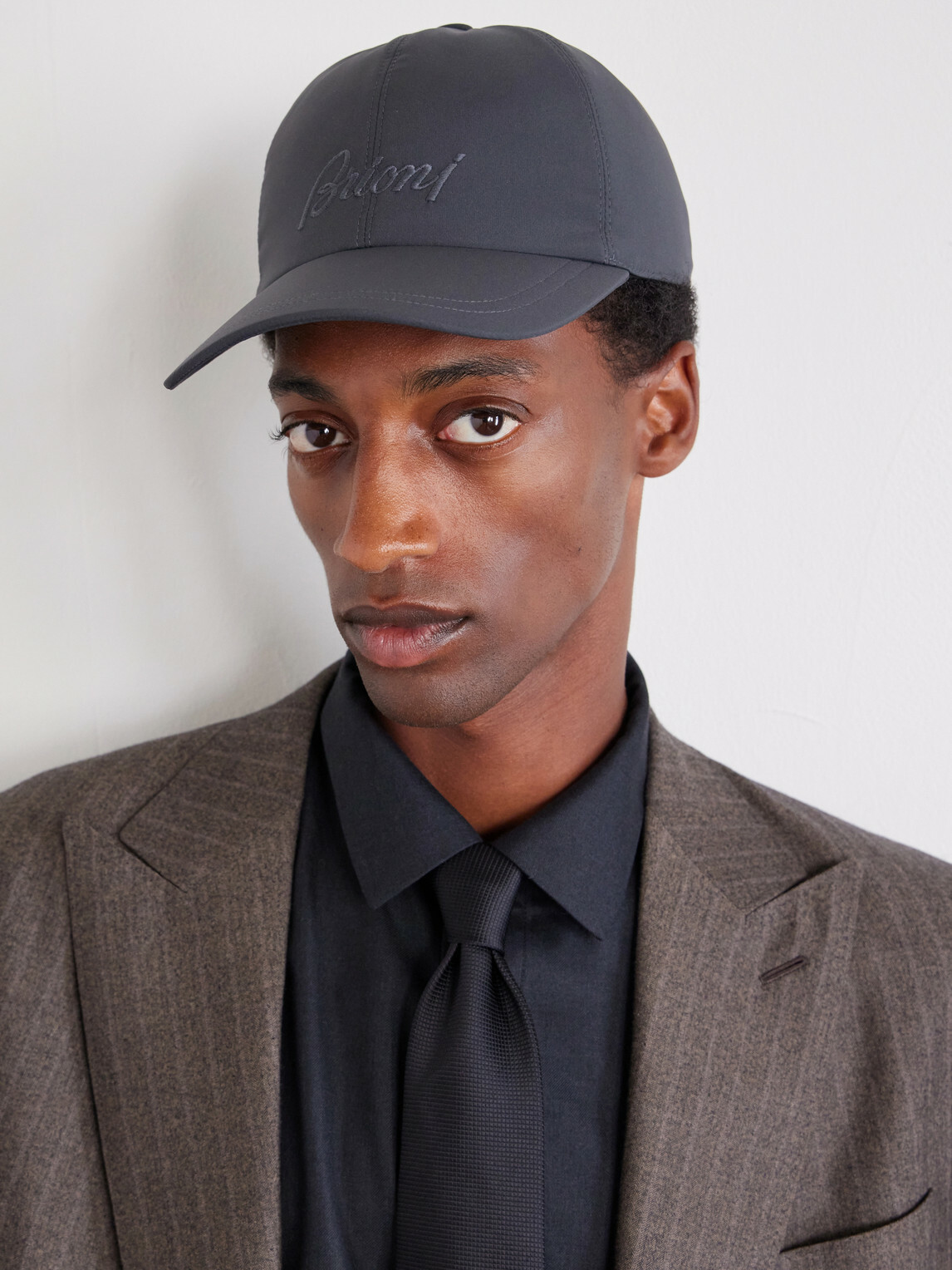 Brioni - Logo-Embroidered Shell Baseball Cap - Blue