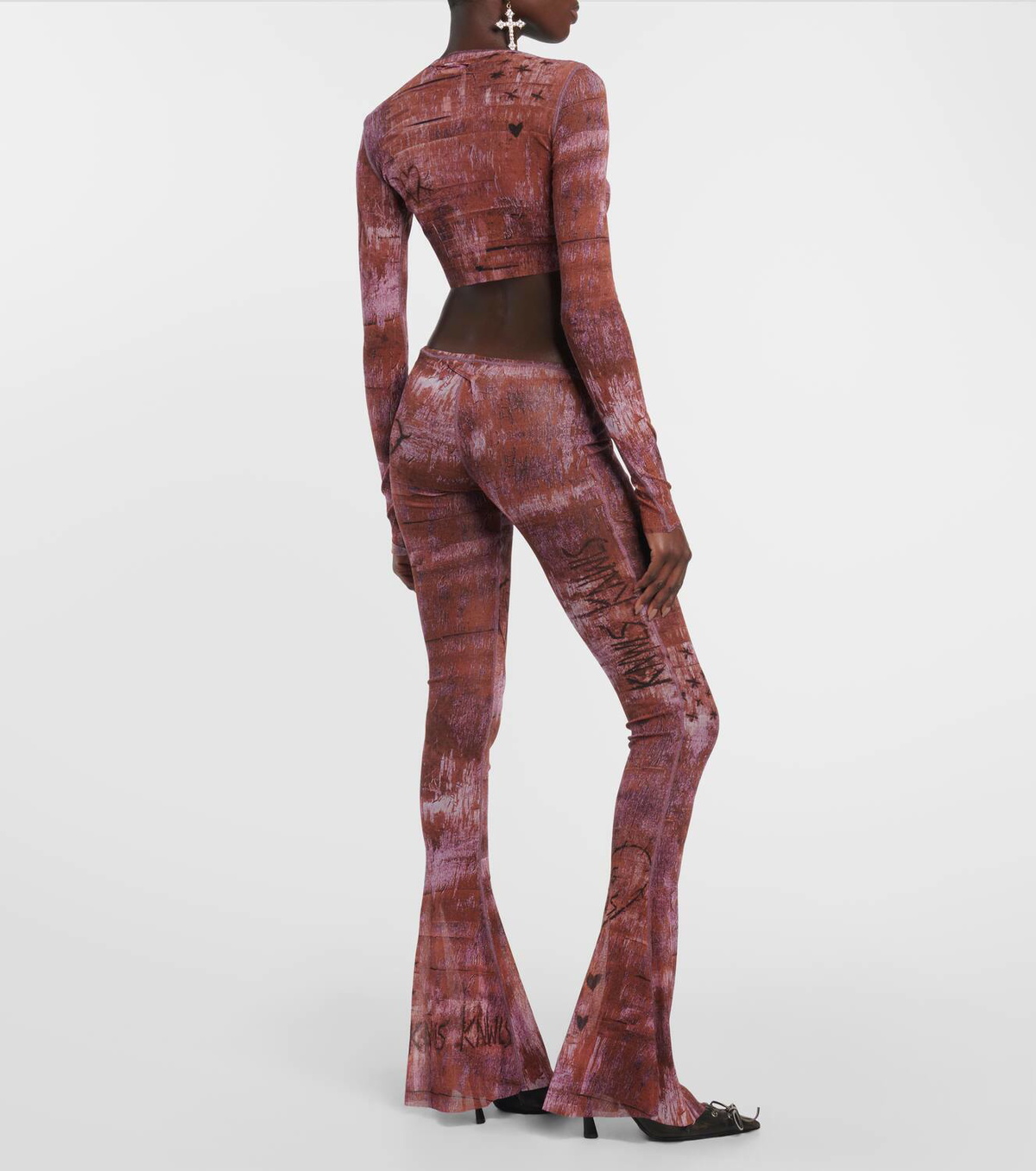 Jean Paul Gaultier x KNWLS printed flared leggings