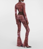 Jean Paul Gaultier x KNWLS printed flared leggings