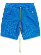 Rhude - Straight-Leg Logo-Embroidered Cotton-Twill Shorts - Blue