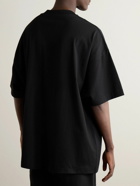 FEAR OF GOD ESSENTIALS - Logo-Appliquéd Cotton-Jersey T-Shirt - Black