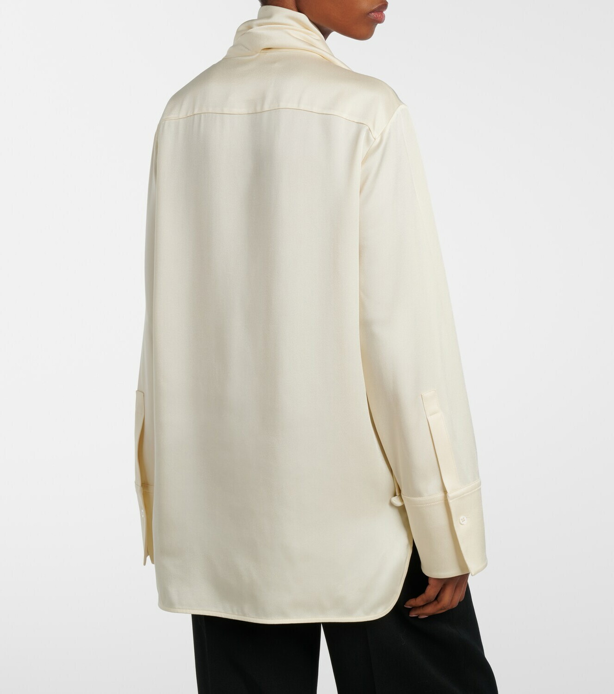 Jil Sander Scarf-detail satin shirt