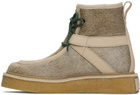Kenzo Beige Kenzo Paris Yuki Pony Leather Boots