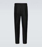 Saint Laurent Wool and silk-blend tailored pants