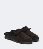 Yves Salomon Shearling-lined suede mules