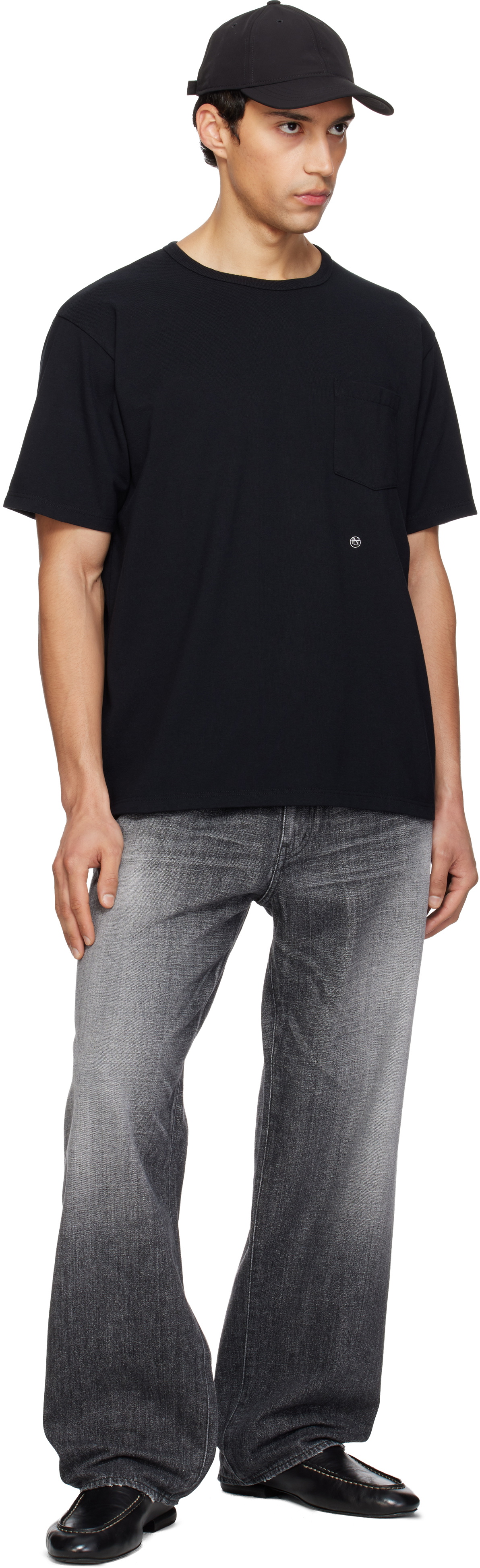 nanamica Black COOLMAX Jersey Pocket T-shirt